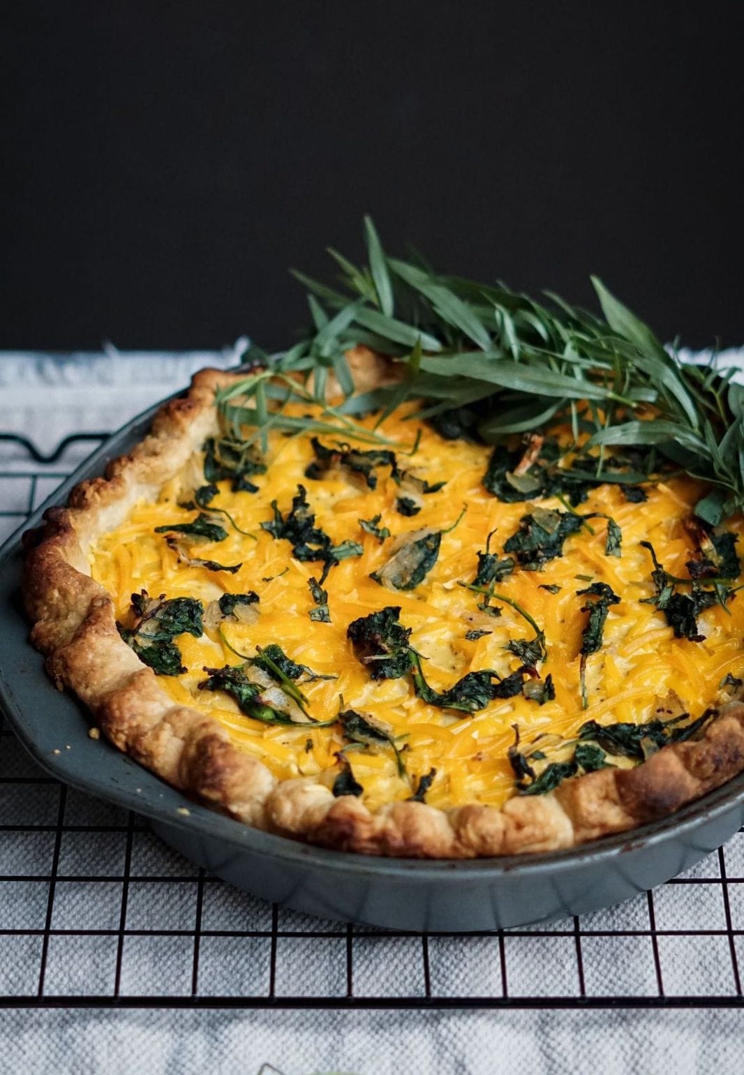 Vegan coronation quiche